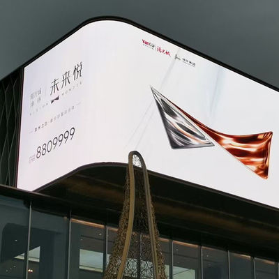 จอแสดงผล LED คงที่กลางแจ้งเชิงพาณิชย์ P10 โครงสร้างการประกบแบบยืดหยุ่นกันน้ำ IP65