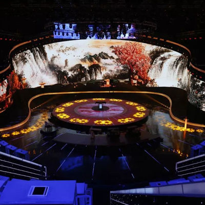 P10.4 หน้าจอแสดงผล LED ระยะเช่า 10.41 มม. พิกเซล Pitch โครงสร้างคาร์บอนไฟเบอร์