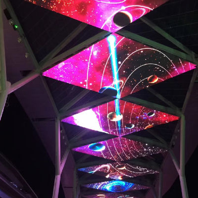 P7.8 จอแสดงผล LED ติดเพดานน้ำหนักเบา, หน้าจอ LED โปร่งใสความโปร่งใสสูง