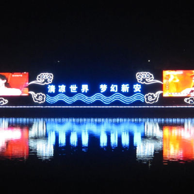 P15.6 หน้าจอแสดงผล LED แบบโปร่งใส SMD IP65 กันน้ำสำหรับกลางแจ้ง