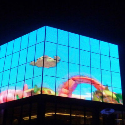 จอแสดงผล LED ความสว่างสูง 1,000 × 1,000, หน้าจอ LED โปร่งใส P25 SMD กลางแจ้ง