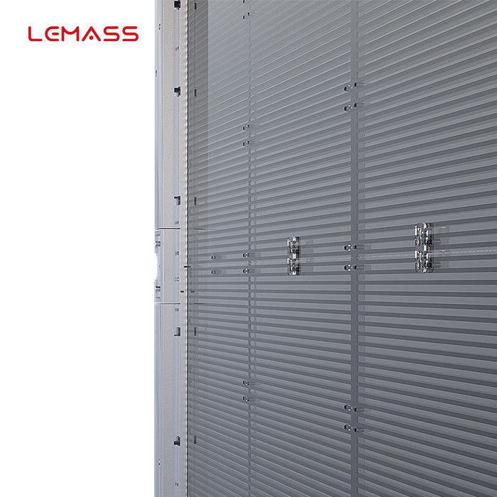 ประตูกระจก P10 หน้าจอ LED โปร่งใส 1,000 * 500 มม. LMS-Mesh คุณภาพสูง PWM ไดรฟ์ IC