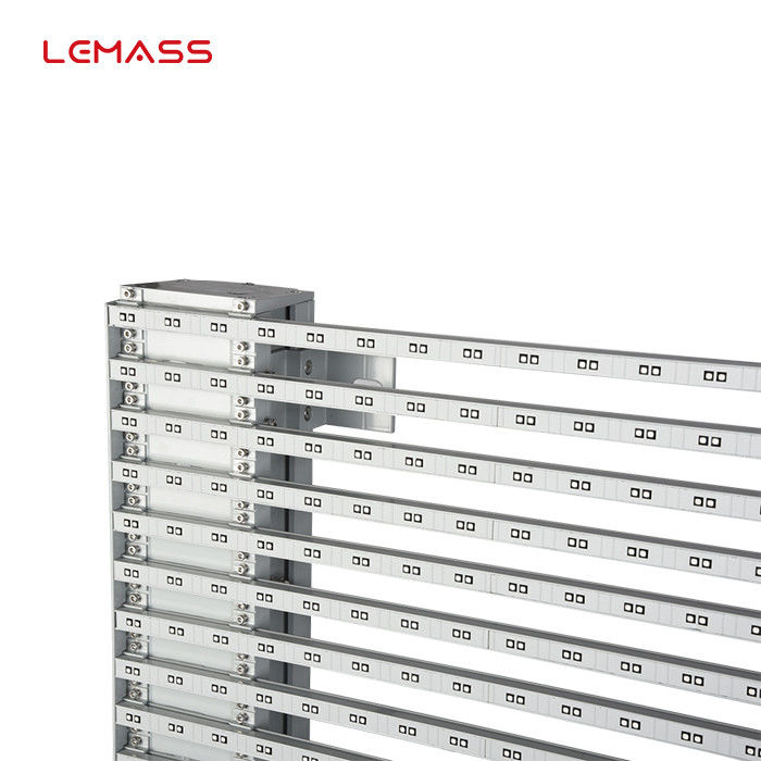 P8 จอแสดงผล LED โปร่งใสเชิงพาณิชย์ 1000 * 500 มม. LMS-Mesh สีลักษณะที่กำหนดเอง